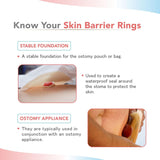 "Stomalife 2" Skin Barrier Rings - 10 Rings | Leak-Proof and Easy to Clean | Essential Ostomy-Colostomy-Ileostomy Accessories for Secure Adhesive Seals"