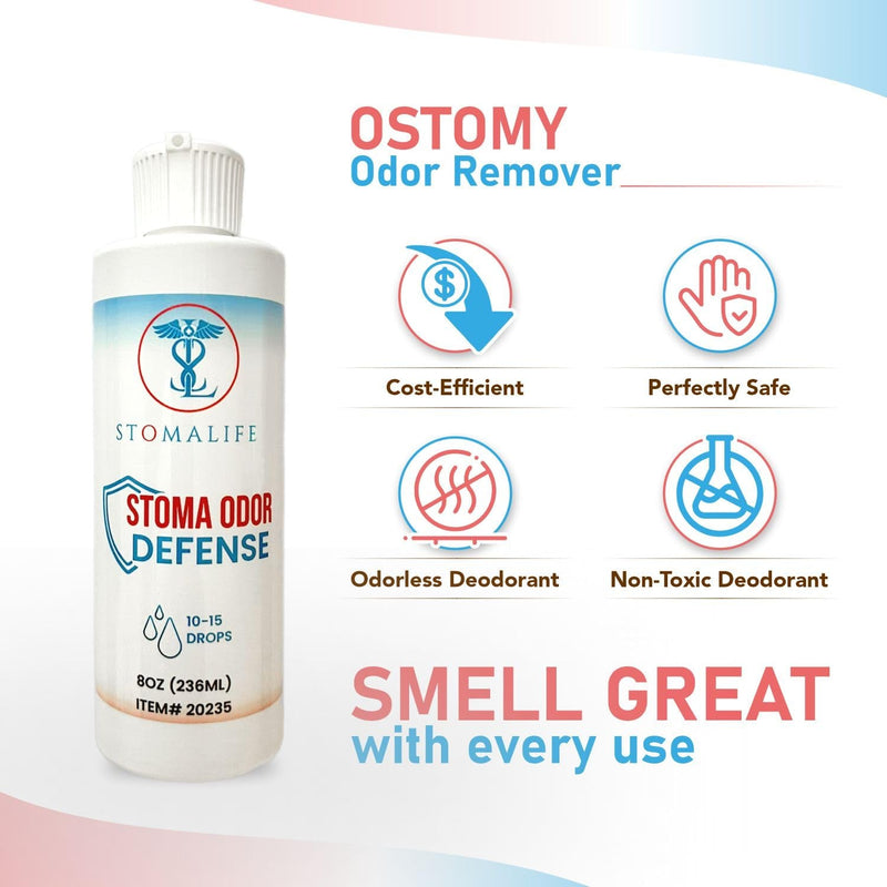 "Stomalife Ostomy Deodorant – 8 Oz. | Say Goodbye to Stoma Odor, Feel Confident and Comfortable | Powerful Unscented Liquid Formula"