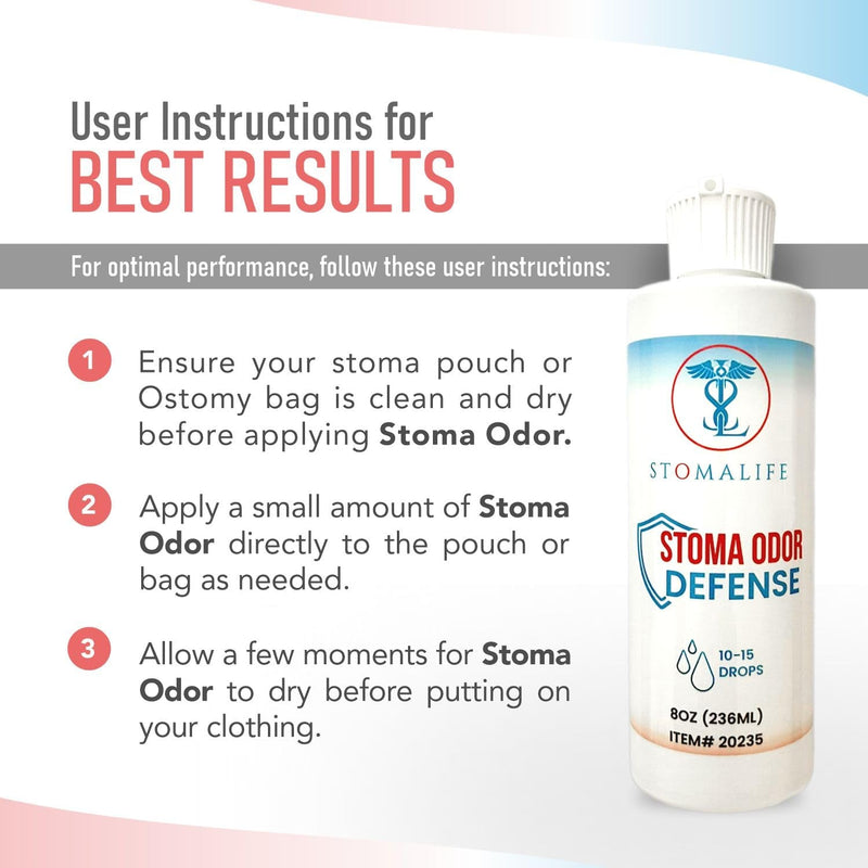 "Stomalife Ostomy Deodorant – 8 Oz. | Say Goodbye to Stoma Odor, Feel Confident and Comfortable | Powerful Unscented Liquid Formula"