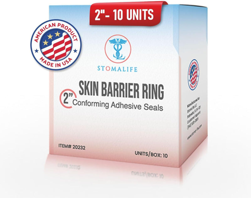 "Stomalife 4" Skin Barrier Rings - 10 Rings | Leak-Proof and Easy to Clean | Essential Ostomy-Colostomy-Ileostomy Accessories for Secure and Comfortable Sealing"